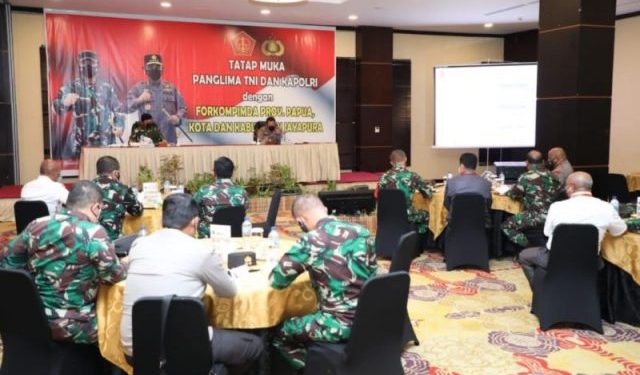 Rapat Bersama Forkopimda Papua, Panglima TNI dan Kapolri Pastikan Kesiapan PON