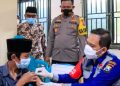 Santri Ponpes Bahrul Ulum Jalani Vaksinasi Yang Digelar Polres Jombang