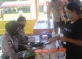 Gerai Vaksin Covid-19 Sambut HUT Ke-76 Brimob ‘Diserbu’ Warga Poso Pesisir Selatan