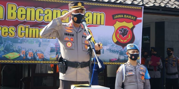 Kapolres Cimahi Gelar Apel Siaga Bencana Alam, Antisipasi Memasuki Musim Penghujan