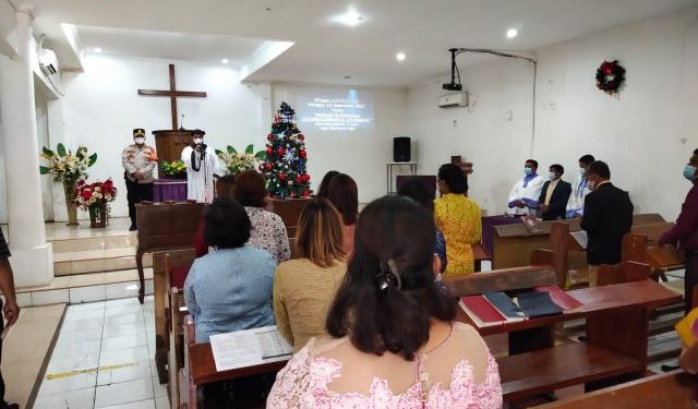 Polsek Benda cek kesiapan prokes dan keamanan gereja jelang Natal