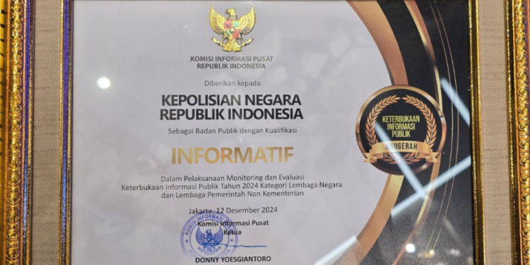 Polri Raih Predikat Informatif Dalam Penganugerahan KIP 2024Polri Raih Predikat Informatif Dalam Penganugerahan KIP 2024