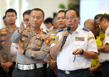 Simulasi TFG di Pelabuhan, Korlantas Antisipasi Lonjakan Kendaraan Saat Nataru