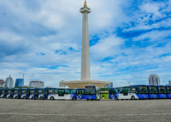 30 Bus Listrik Transjakarta Dikerahkan untuk Pelantikan Kepala Daerah di Istana