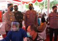 Ribuan Warga Sidoarjo Ikuti Serbuan Vaksinasi Nasional TNI-Polri