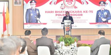 Bupati Bogor Ikuti Upacara HUT Bhayangkara Ke-75