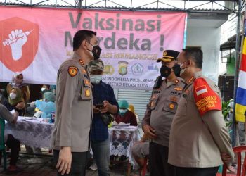 Polrestro Bekasi Kota Gelar Vaksinasi Merdeka