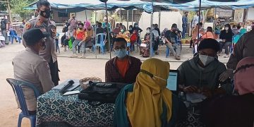 Vaksinasi Dosis II di Mako Polsek Banjarbaru Timur