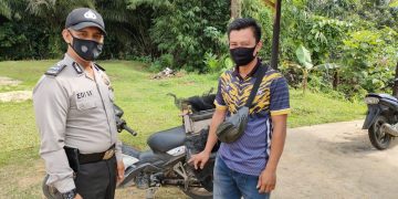 Cegah Gangguan Kamtibmas Polsek Air Besar Lakukan Patroli Rutin