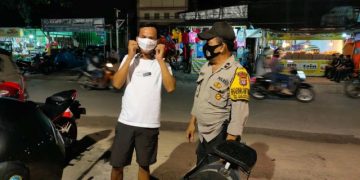 Bhabinkamtibmas Polsek Bontang Selatan Berikan Himbauan Prokes