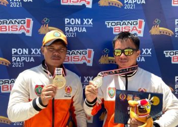 Luar Biasa, Dua Personel Polda Kalteng Sabet Medali Emas di PON Papua 2021