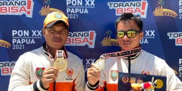 Luar Biasa, Dua Personel Polda Kalteng Sabet Medali Emas di PON Papua 2021