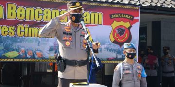Kapolres Cimahi Gelar Apel Siaga Bencana Alam, Antisipasi Memasuki Musim Penghujan