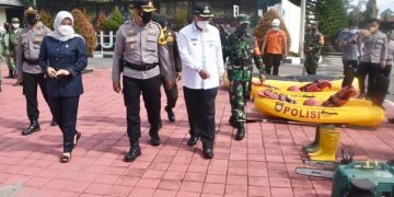 Wakapolres Sumedang Pimpin Apel Kebencanaan Tingkat Kabupaten Sumedang