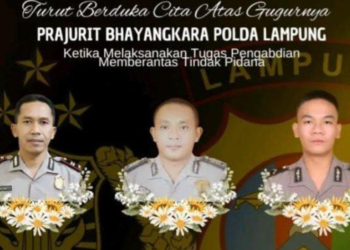 Tiga Polisi Gugur dalam Penggerebekan Judi Sabung Ayam di Way Kanan